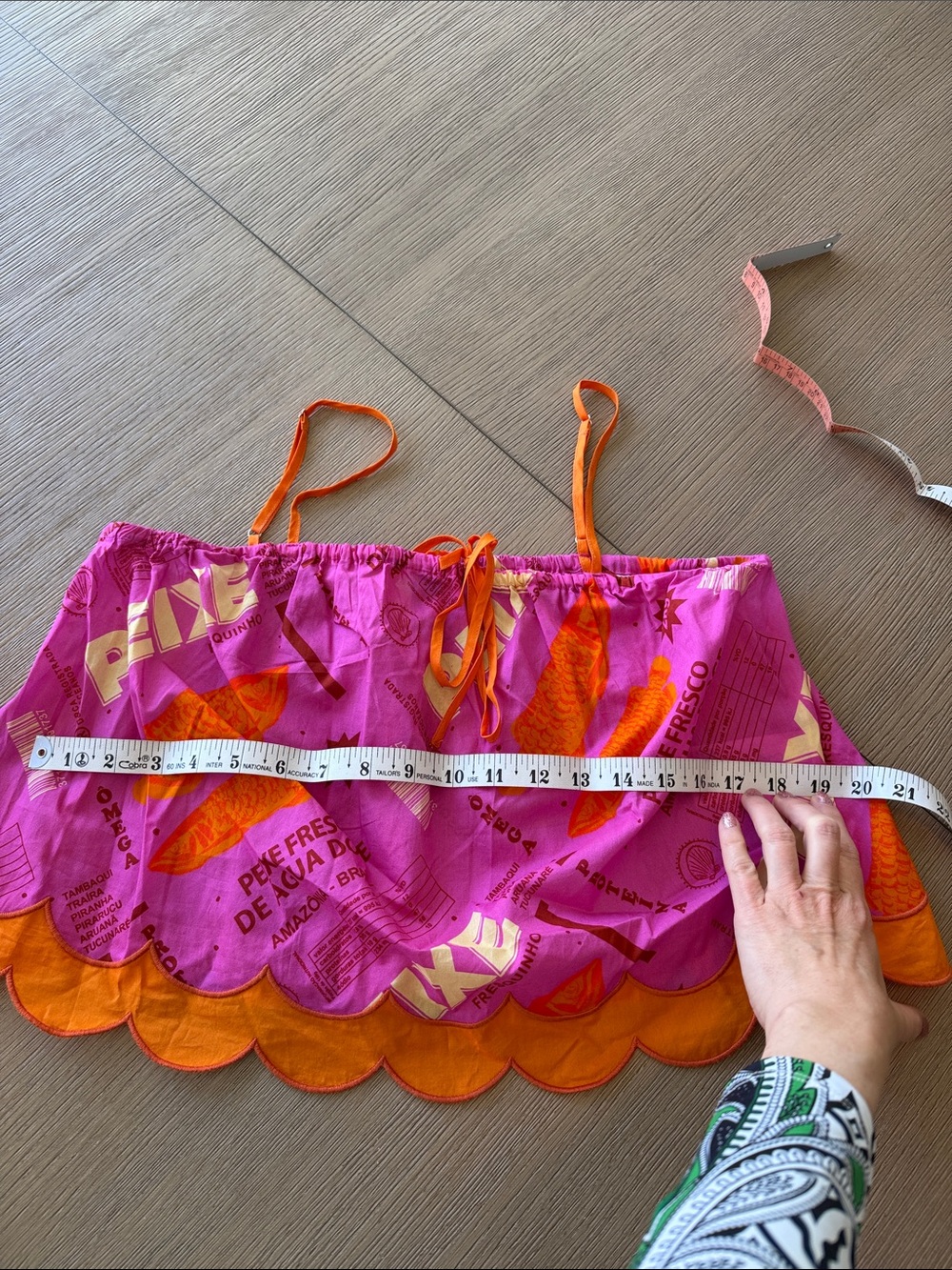 FARM Rio x Anthropology Pink & Orange Printed Cami Top - Picture 7 of 8